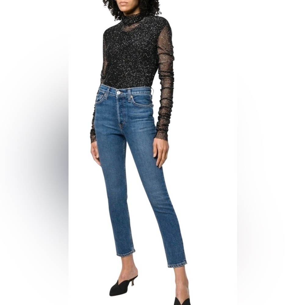 RE/DONE 90’s High Rise Ankle Crop Jeans
